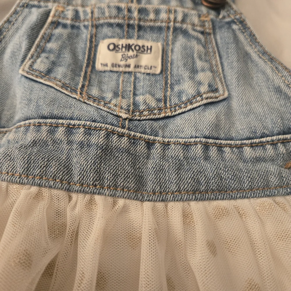 Oshkosh bgosh overall dress with heart polka dots 18 months - Picture 2 of 4